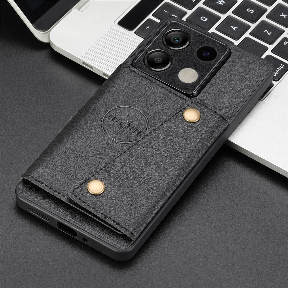 For Xiaomi Redmi Note 13 5G Case PU Leather + TPU Anti-Fall Phone Cover with Card Holder