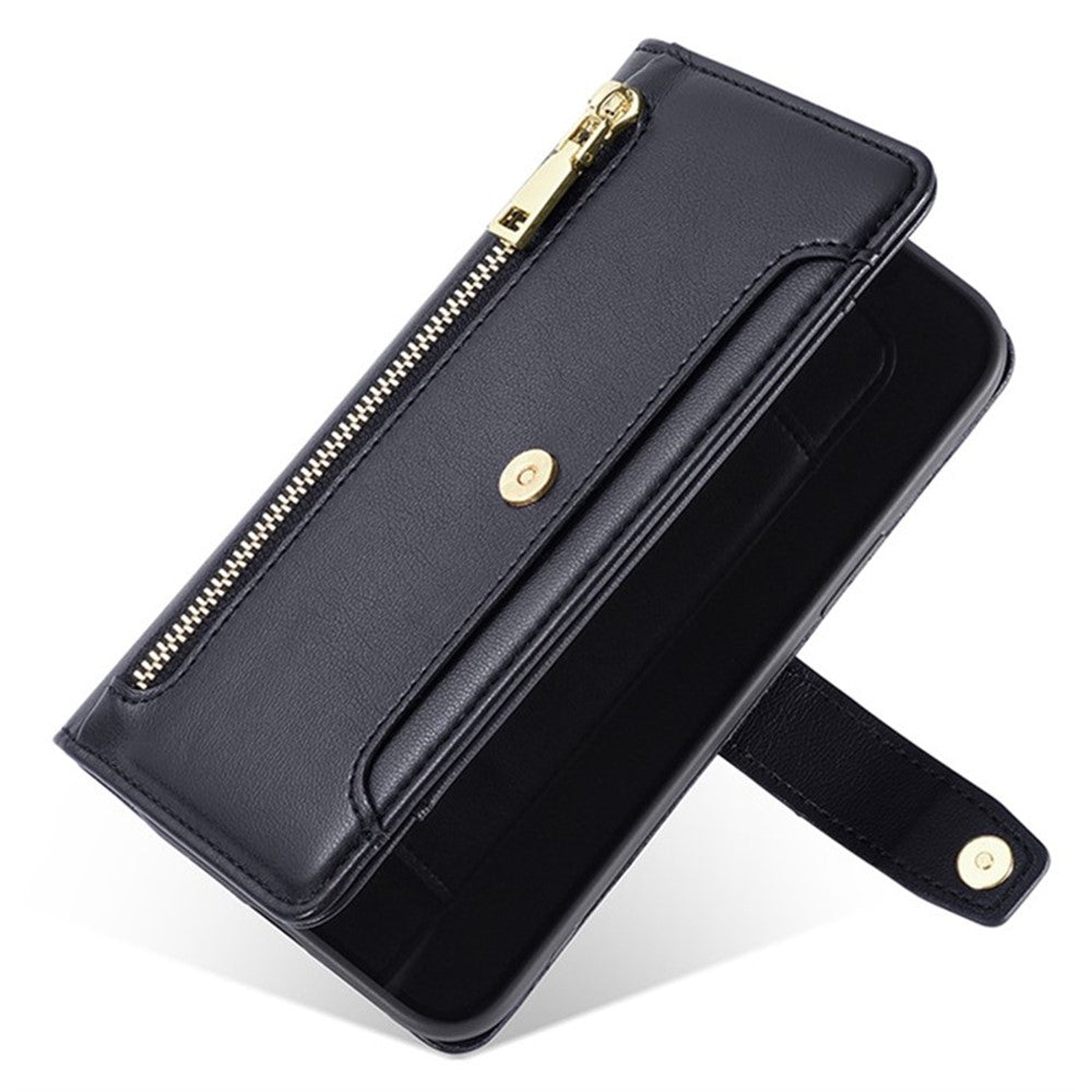 For Xiaomi 14 Pro Leather Case Card Holder Stand Phone Cover with 2 Straps