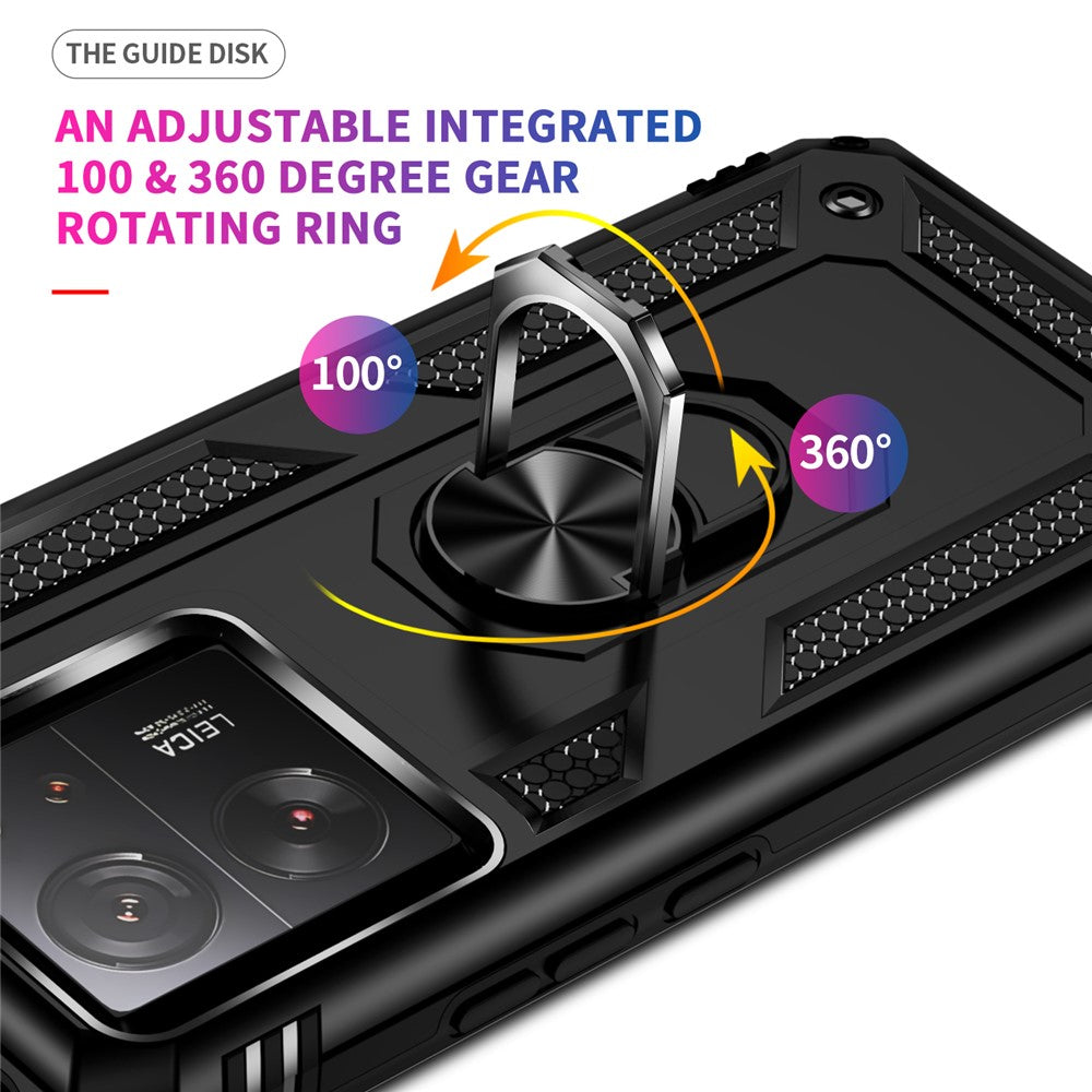 Xiaomi 13T / 13T Pro / Redmi K60 Ultra Case TPU+PC Rotating Ring Kickstand Cell Phone Cover