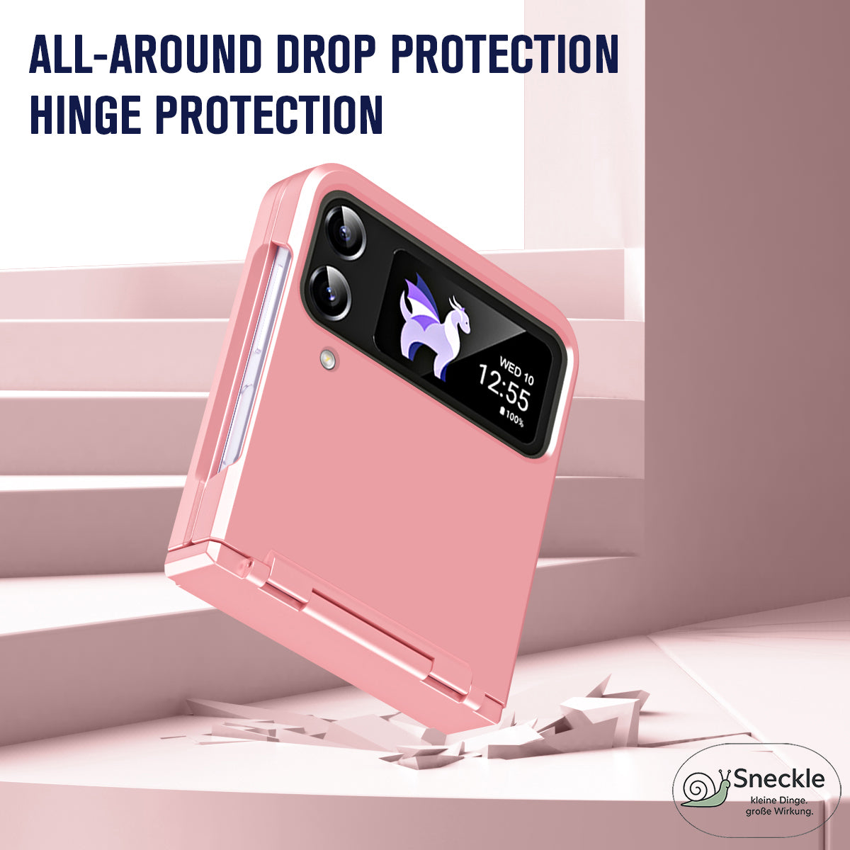 Galaxy Z Flip3 / Flip4 Hülle – Hartplastik mit Scharnierschutz