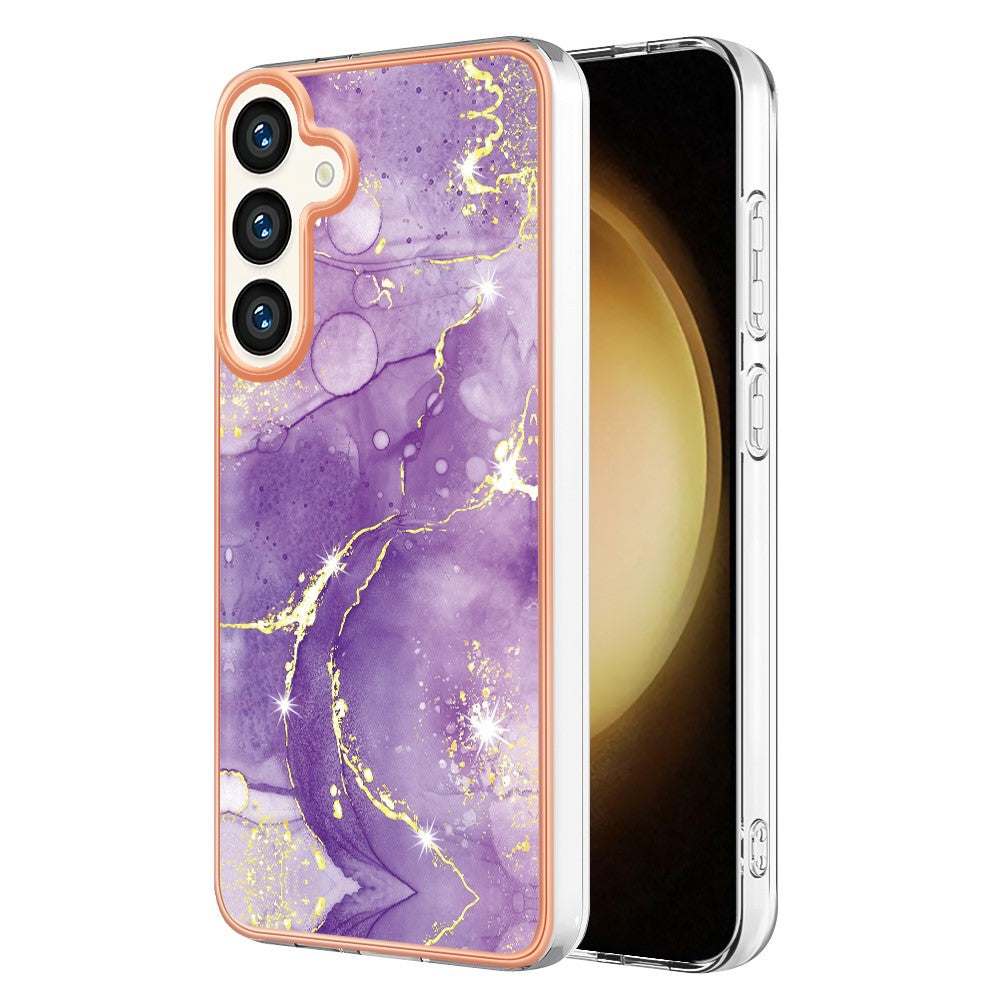 Galaxy S24 Schutzhülle – Mit Marmormuster 2,0 mm Galvanik-Rückseite