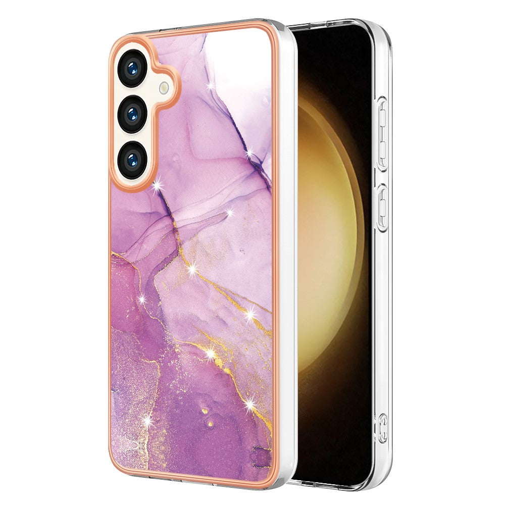 Galaxy S24 Schutzhülle – Mit Marmormuster 2,0 mm Galvanik-Rückseite