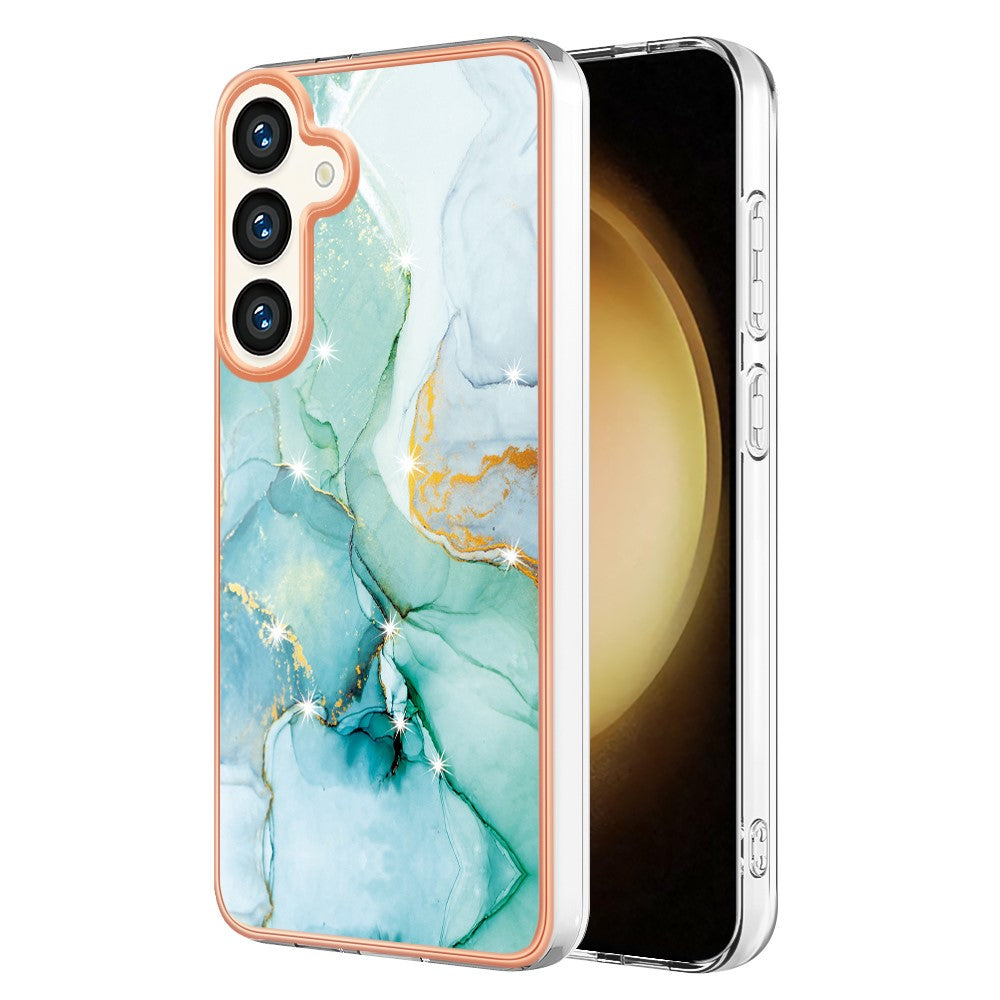 Galaxy S24 Schutzhülle – Mit Marmormuster 2,0 mm Galvanik-Rückseite