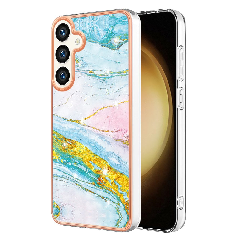 Galaxy S24 Schutzhülle – Mit Marmormuster 2,0 mm Galvanik-Rückseite