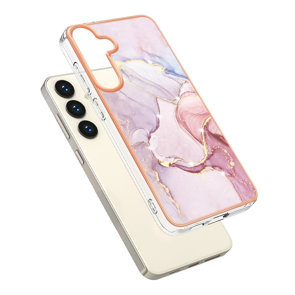 Galaxy S24 Plus Schutzhülle – Mit Marmormuster 2,0 mm Galvanik-Rückseite