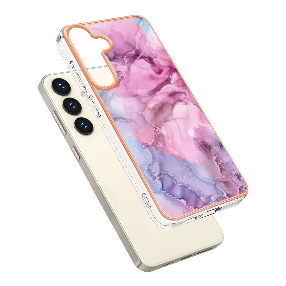 Galaxy S24 Schutzhülle – Mit Marmormuster 2,0 mm Galvanik-Rückseite