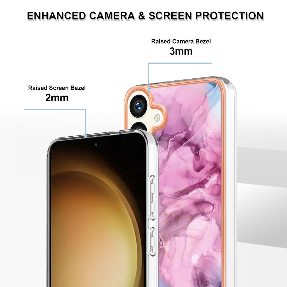 Galaxy S24 Schutzhülle – Mit Marmormuster 2,0 mm Galvanik-Rückseite