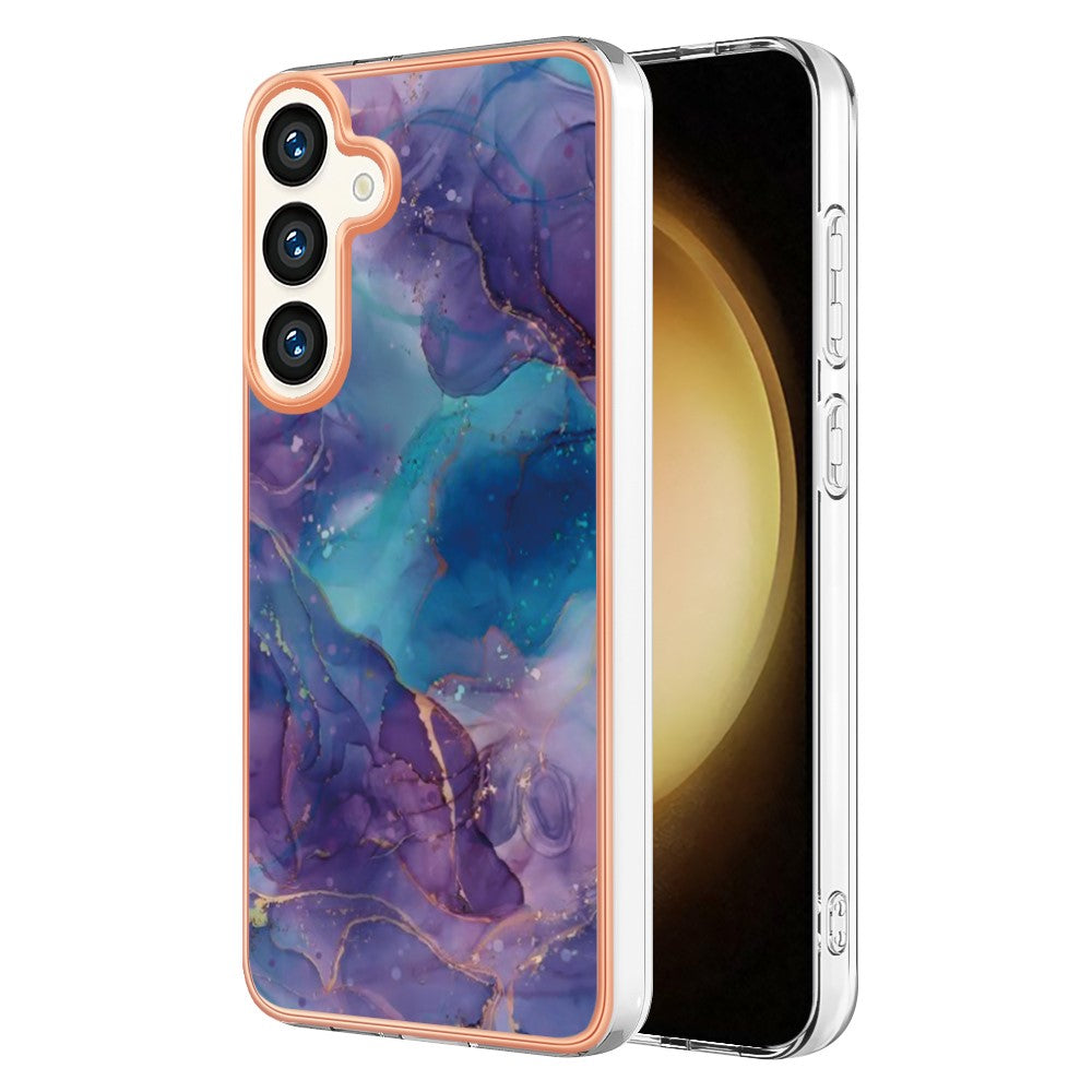 Galaxy S24 Schutzhülle – Mit Marmormuster 2,0 mm Galvanik-Rückseite