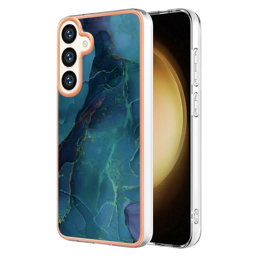 Galaxy S24 Schutzhülle – Mit Marmormuster 2,0 mm Galvanik-Rückseite