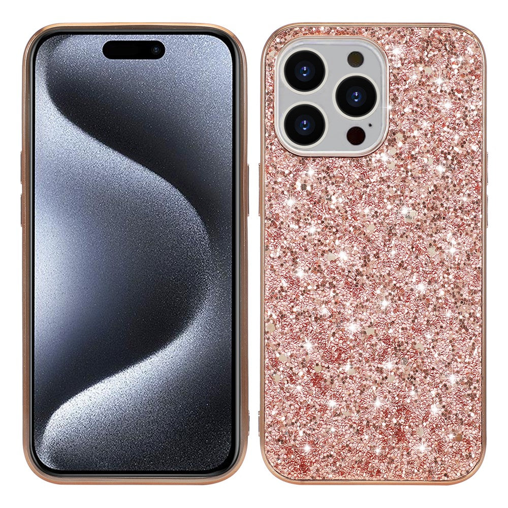 iPhone 15 Pro Max Schutzhülle – Funkelnde Glitzer-Rückseite
