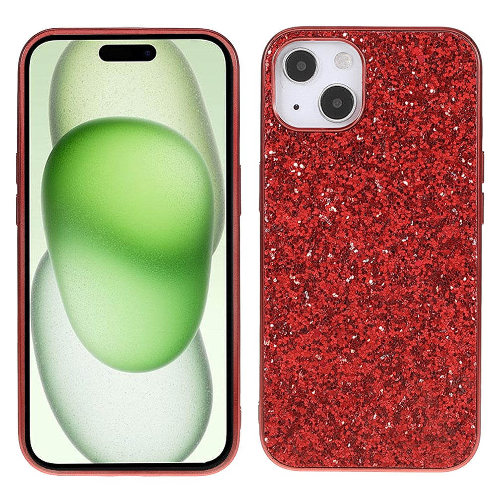 iPhone 15 Plus Schutzhülle – Funkelnde Glitzer-Rückseite