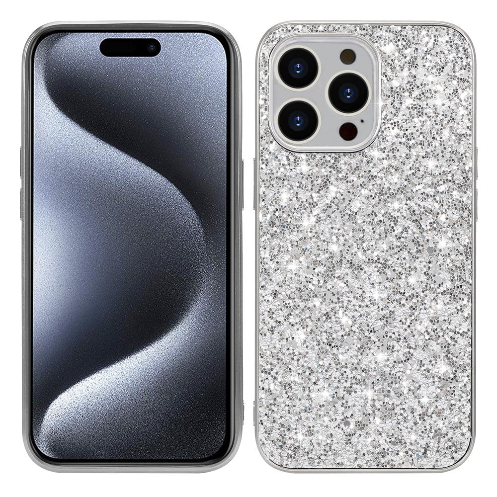 iPhone 15 Pro Schutzhülle – Funkelnde Glitzer-Rückseite