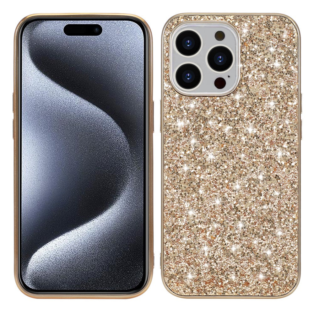 iPhone 15 Pro Schutzhülle – Funkelnde Glitzer-Rückseite