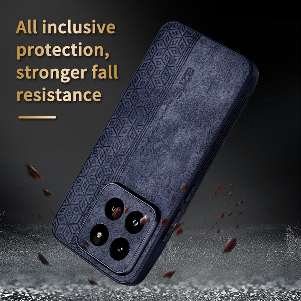 AZNS For Xiaomi 14 Pro Phone Case PU Leather Non-Slip Grip Back Cover