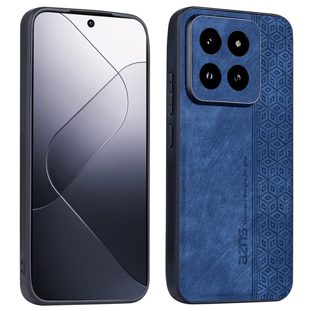 AZNS For Xiaomi 14 Pro Phone Case PU Leather Non-Slip Grip Back Cover