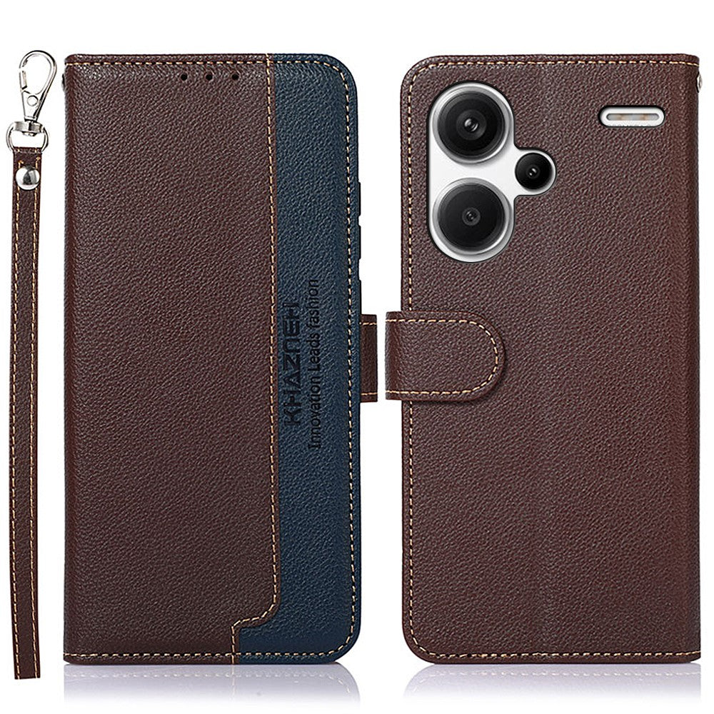 KHAZNEH For Xiaomi Redmi Note 13 Pro+ 5G RFID Blocking Cell Phone Cases Leather Cover