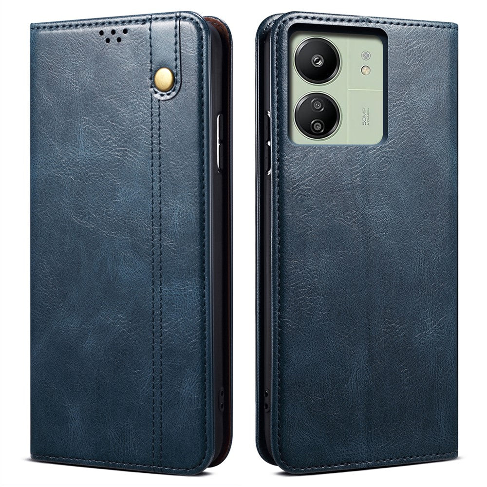 For Xiaomi Redmi 13C 4G / Poco C65 4G Cover PU Leather Anti-drop Stand Cell Phone Case