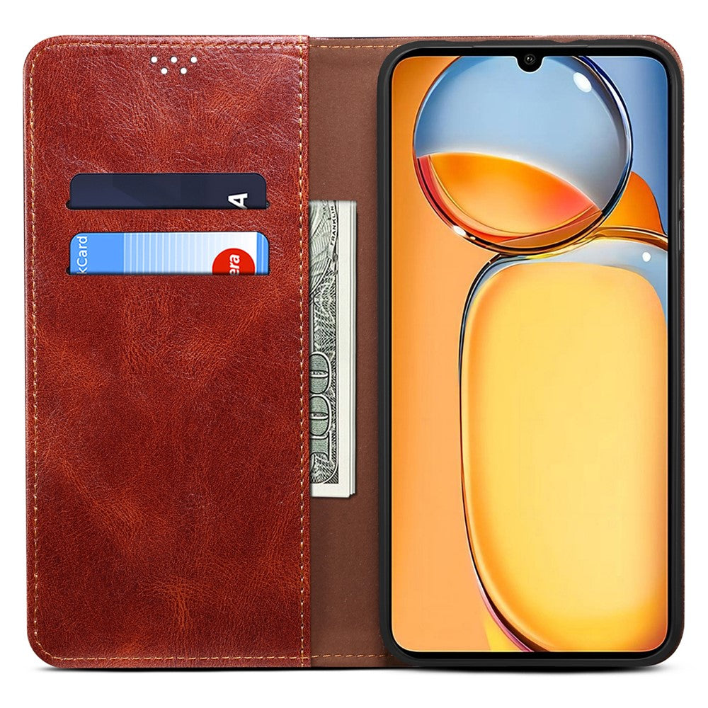 For Xiaomi Redmi 13C 4G / Poco C65 4G Cover PU Leather Anti-drop Stand Cell Phone Case