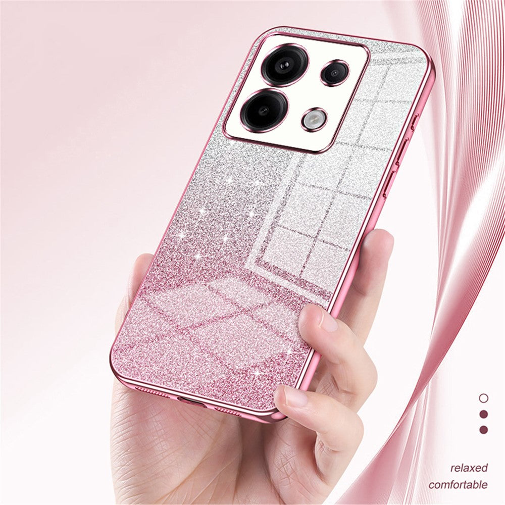 For Xiaomi Redmi Note 13 Pro 5G / Poco X6 5G Glitter Shell Precise Cutout TPU Cell Phone Case