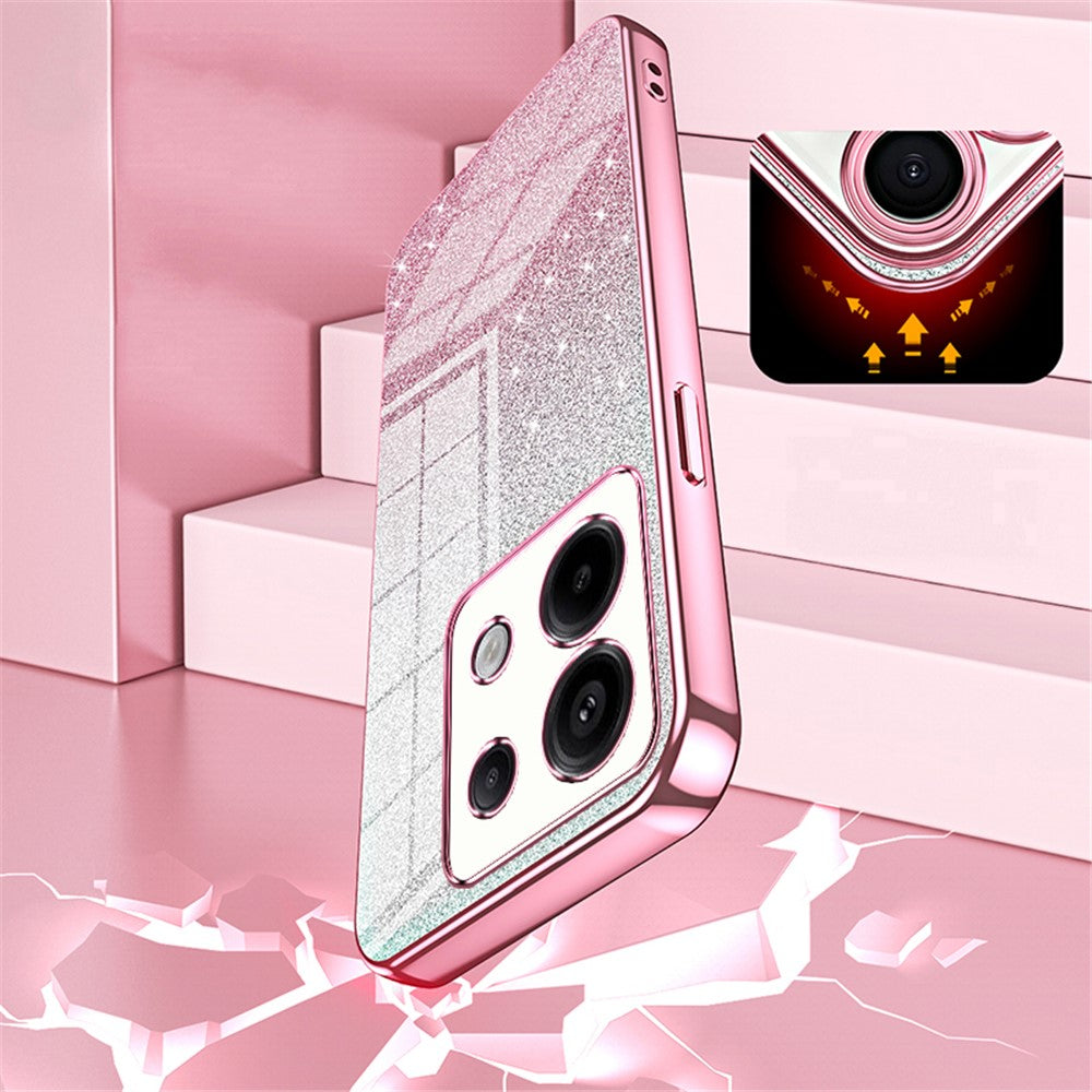 For Xiaomi Redmi Note 13 Pro 5G / Poco X6 5G Glitter Shell Precise Cutout TPU Cell Phone Case