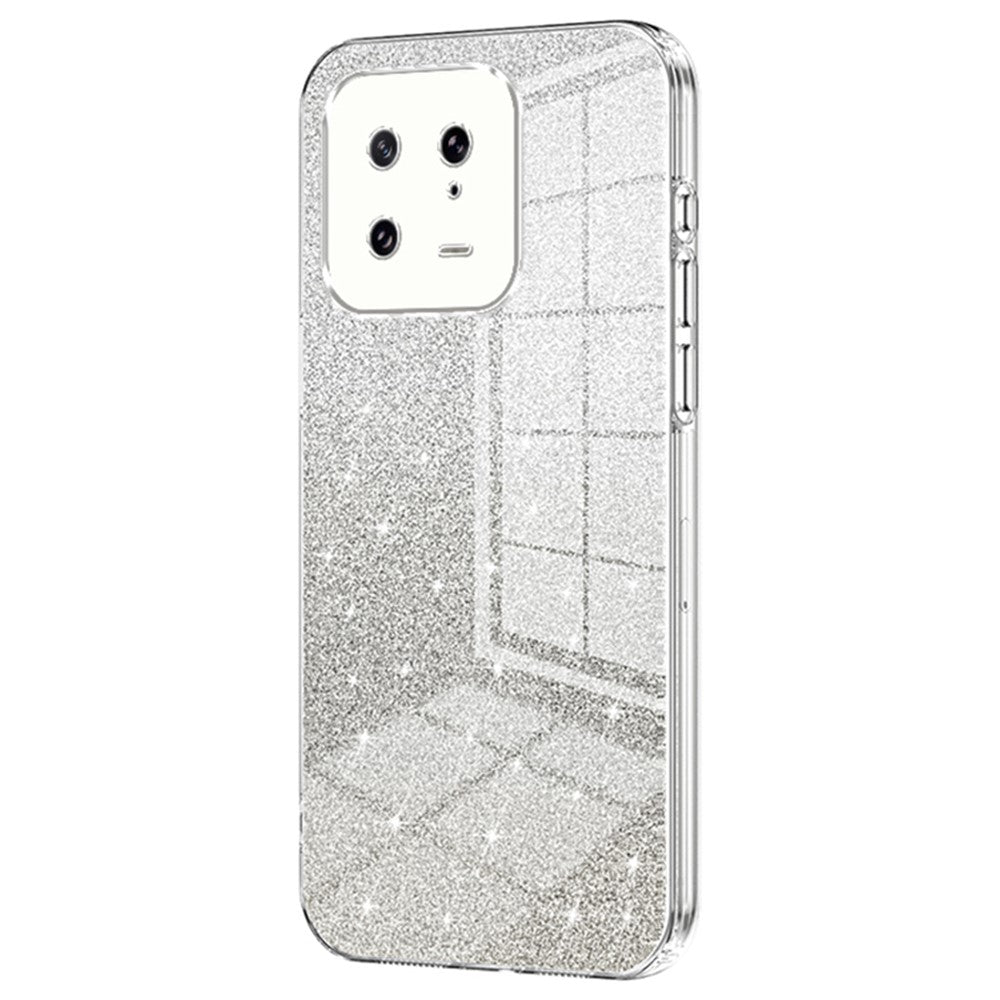 For Xiaomi 13 Cover Soft TPU Precise Cutout Gradient Glitter Design Cell Phone Case