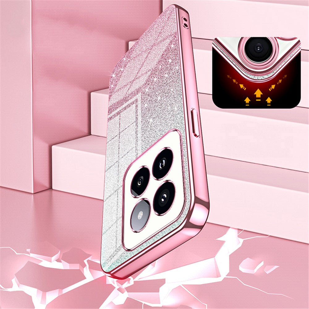 For Xiaomi 14 Pro Drop Proof Glitter Shell Precise Cutout TPU Cell Phone Case