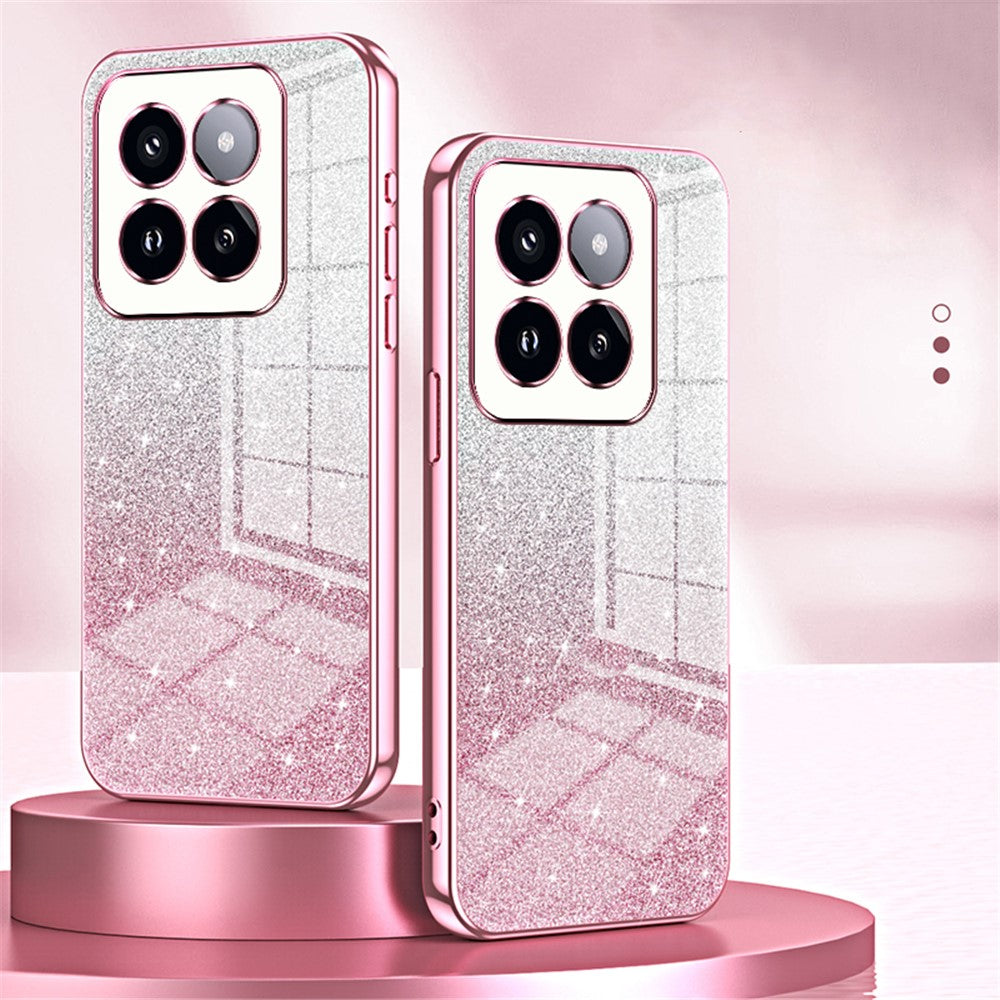 For Xiaomi 14 Pro Drop Proof Glitter Shell Precise Cutout TPU Cell Phone Case