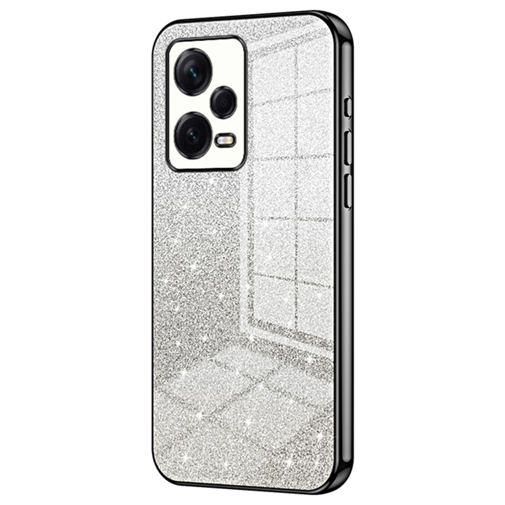 Back Shell for Xiaomi Redmi Note 12 Pro+ 5G Precise Cutout Gradient Glitter TPU Cell Phone Case
