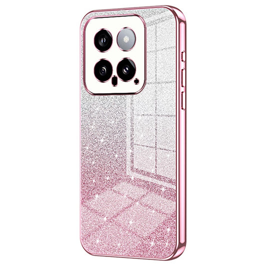 Xiaomi 14 Handyhülle – Back Protective Cover Präzise ausgeschnittene TPU- mit Farbverlauf und Glitzer