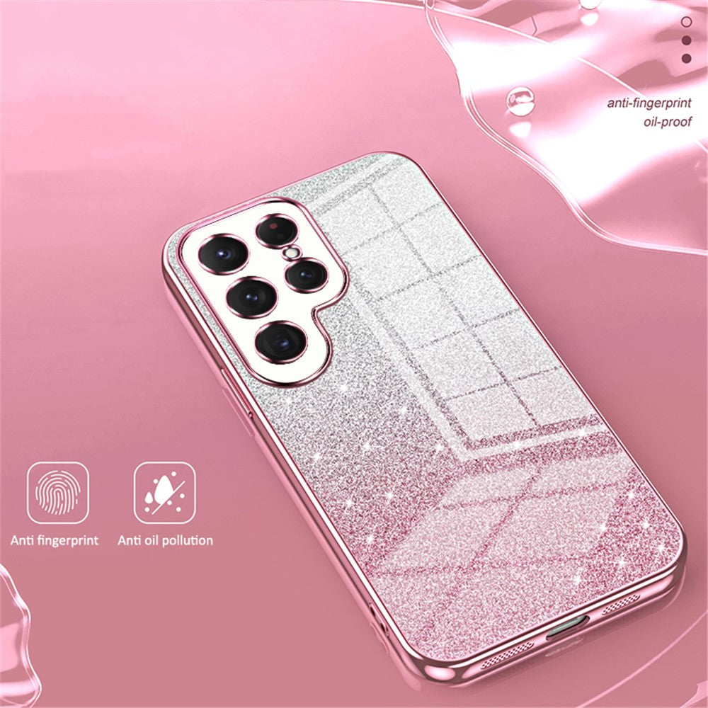 Galaxy S23 Ultra Glitzer-Hülle – Weiche Textur