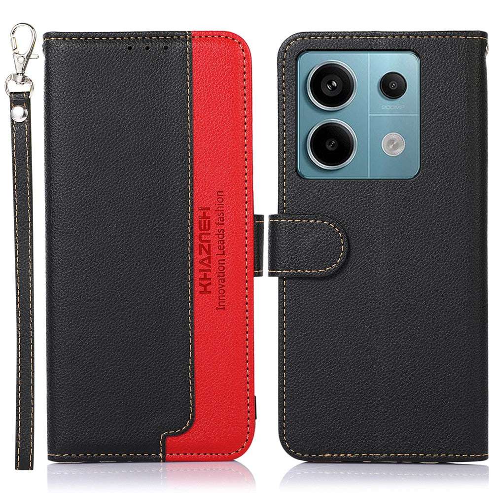 KHAZNEH For Xiaomi Redmi Note 13 Pro 5G Cell Phone Cases RFID Blocking Leather Cover