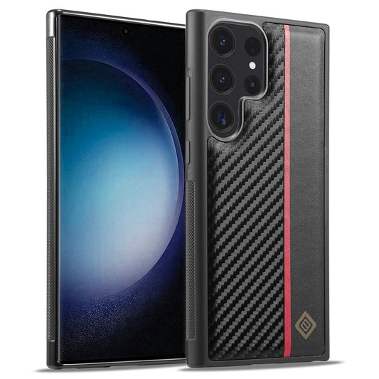 Galaxy S24 Ultra Stoßfeste Hülle - Carbonfaser-Optik