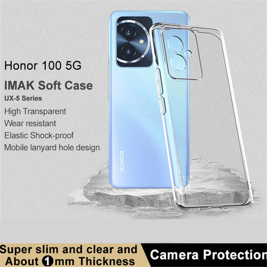 Honor 100 5G Handyhülle – IMAK UX-5 Series Durchsichtige , ultradünn, weiche TPU- (schlanker Stil)