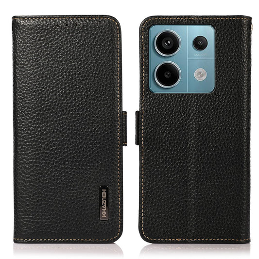 Xiaomi Redmi Note 13 5G / Xiaomi Redmi Note 13 5G (China) Handyhülle – KHAZNEH 13 5G (China) mit RFID-Schutz aus echtem Rindsleder