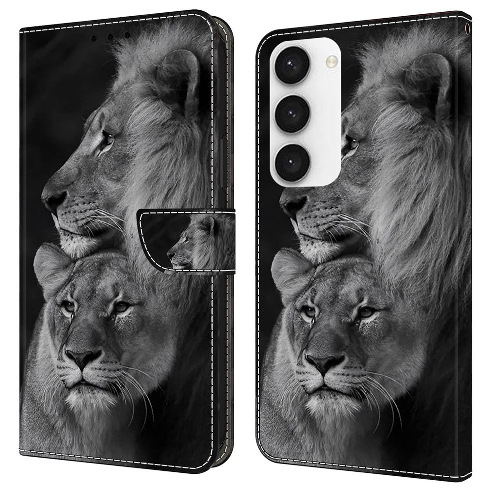 Galaxy S24 Plus Wallet-Hülle mit 3D-Muster & Magnetverschluss