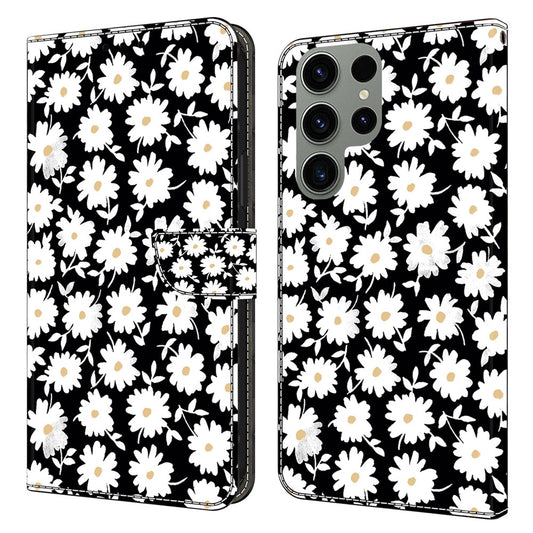 Galaxy S24 Ultra Wallet-Hülle mit 3D-Muster & Magnetverschluss