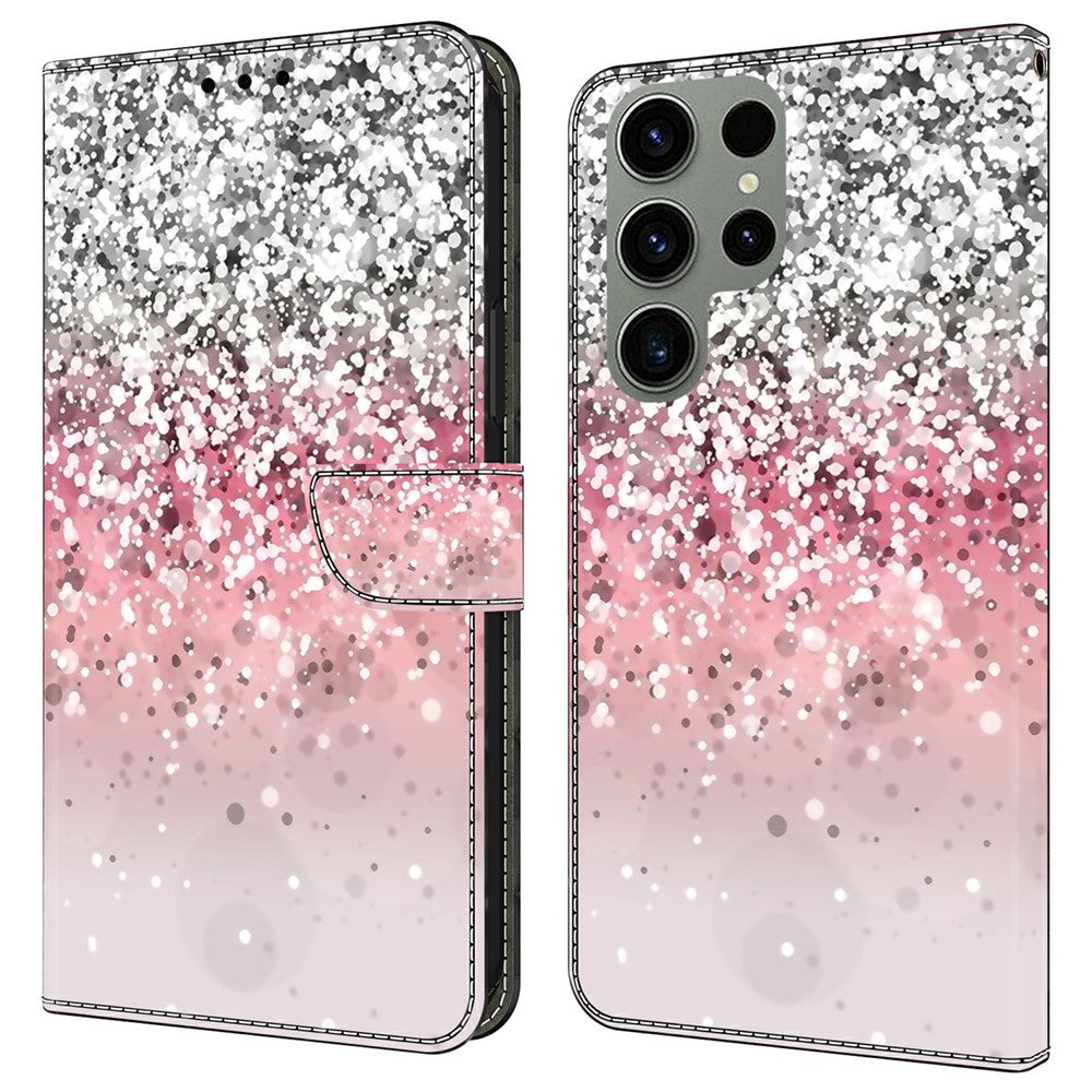 Galaxy S24 Ultra Wallet-Hülle mit 3D-Muster & Magnetverschluss