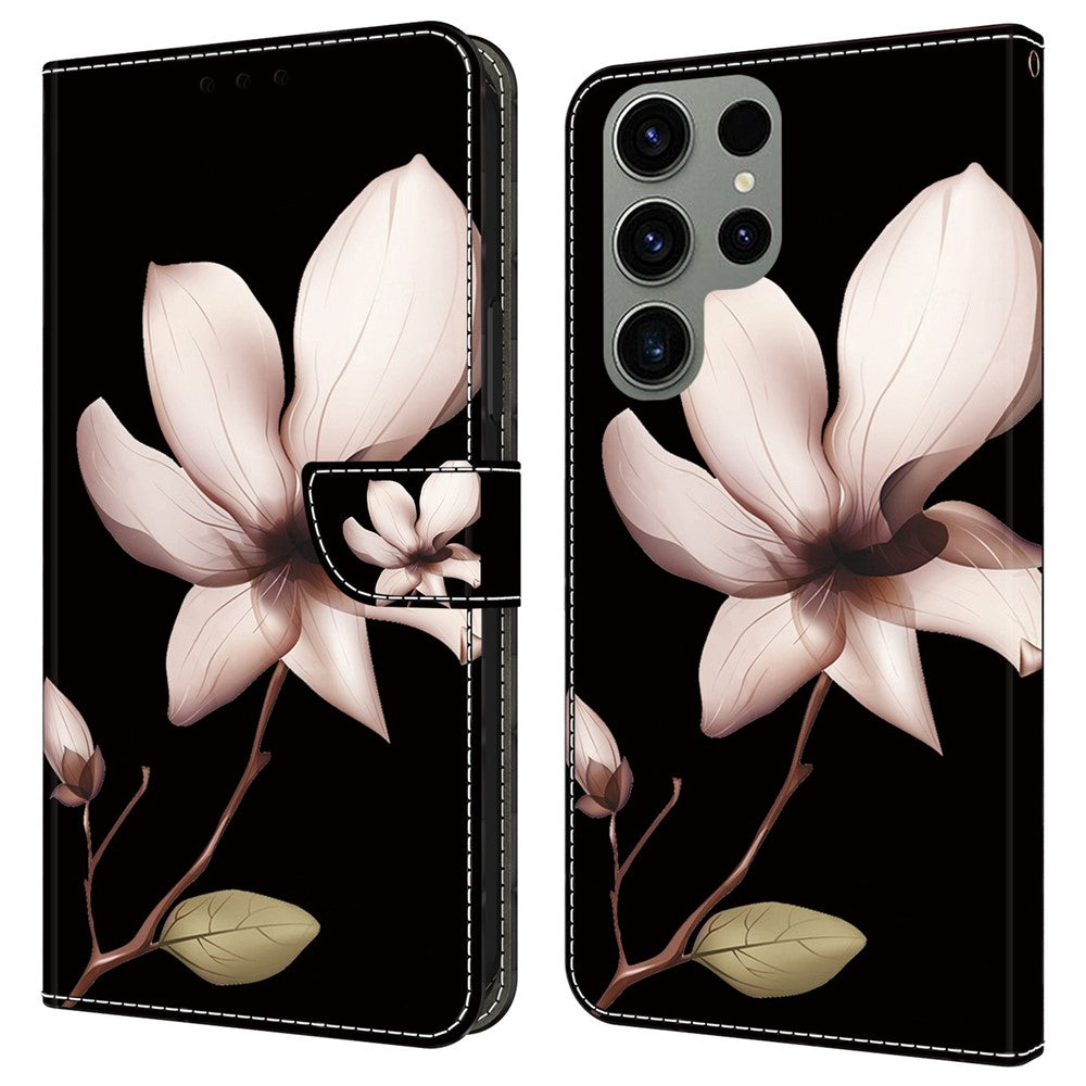 Galaxy S24 Ultra Wallet-Hülle mit 3D-Muster & Magnetverschluss