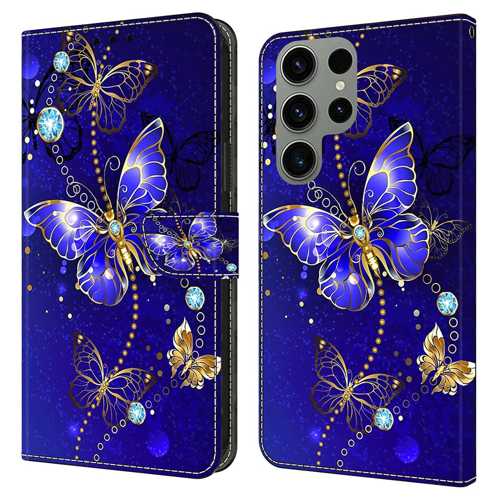 Galaxy S24 Ultra Wallet-Hülle – Mit 3D-Muster, Kartenfächer & Ständer