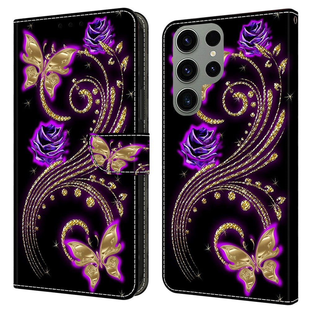 Galaxy S24 Ultra Wallet-Hülle – Mit 3D-Muster, Kartenfächer & Ständer