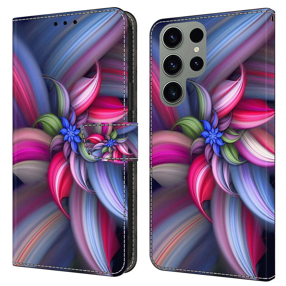 Galaxy S24 Ultra Wallet-Hülle – Mit 3D-Muster, Kartenfächer & Ständer