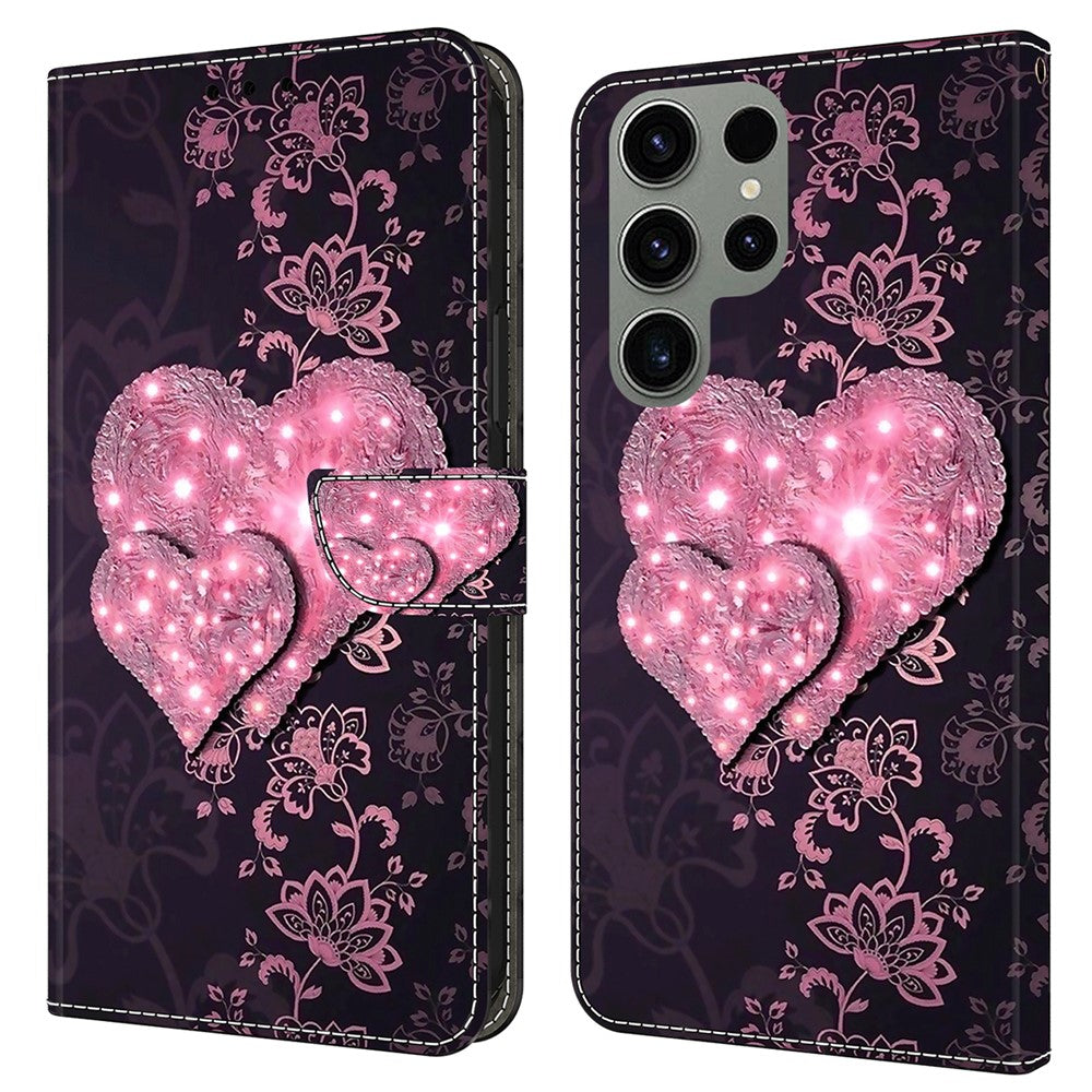Galaxy S24 Ultra Wallet-Hülle – Mit 3D-Muster, Kartenfächer & Ständer