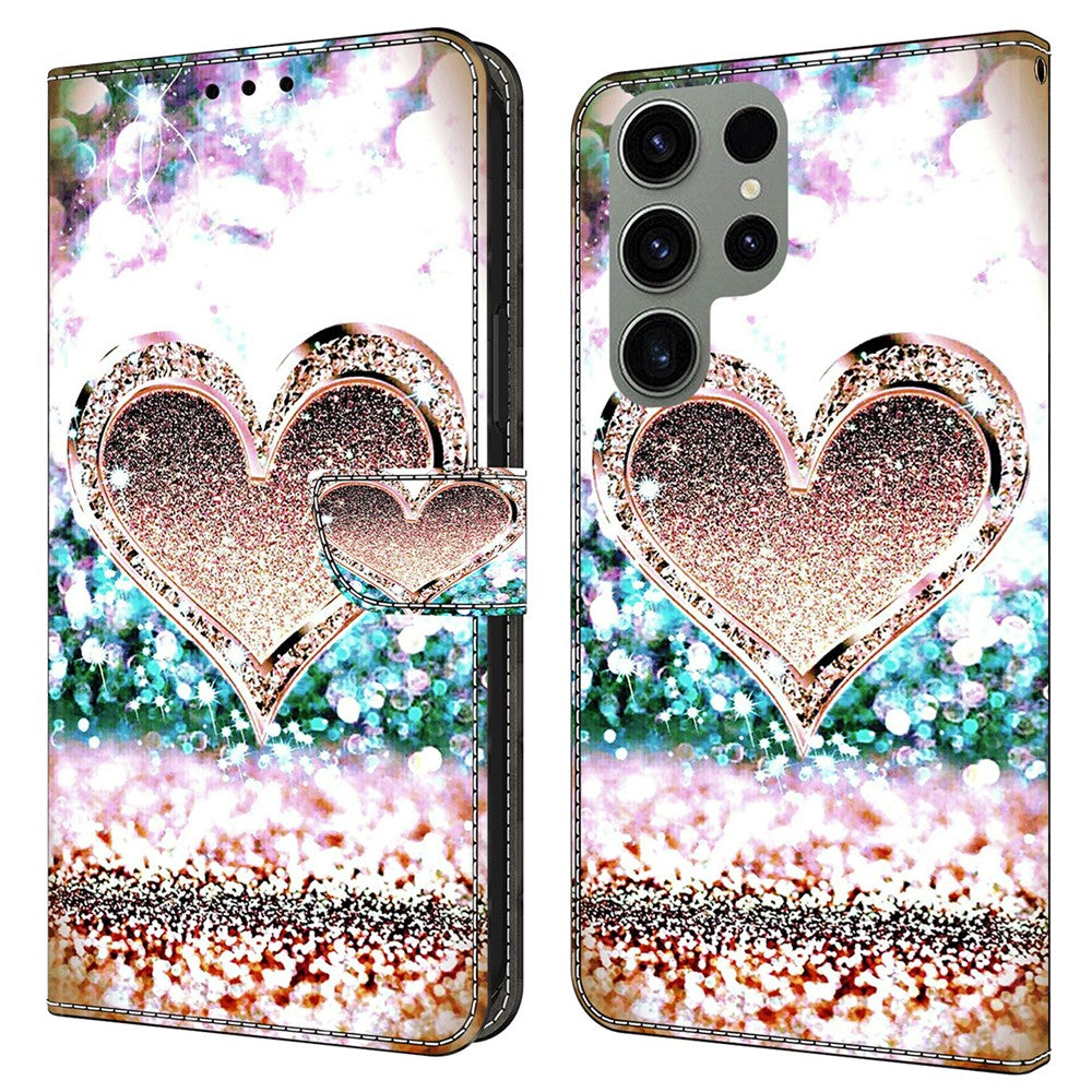 Galaxy S24 Ultra Wallet-Hülle – Mit 3D-Muster, Kartenfächer & Ständer