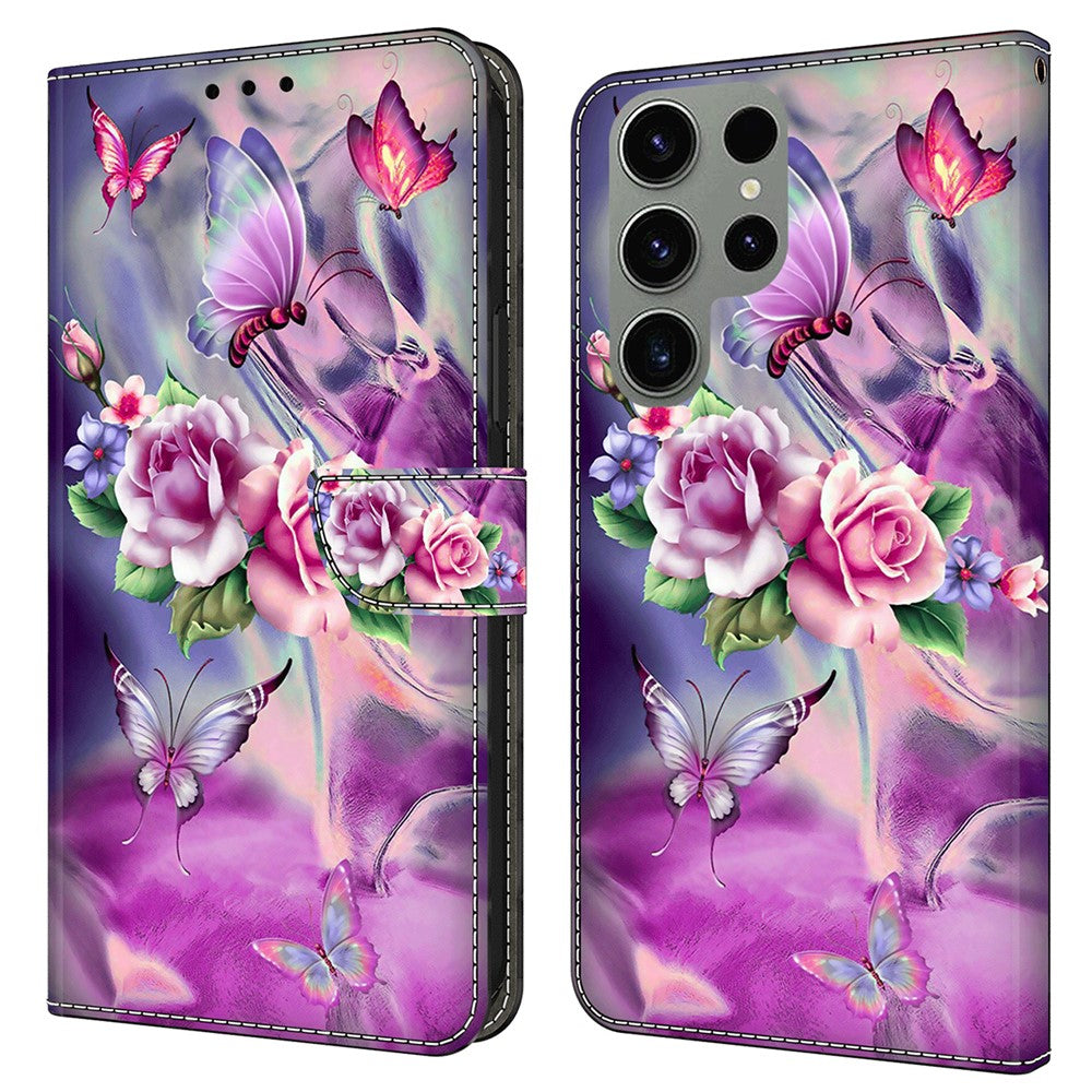 Galaxy S24 Ultra Wallet-Hülle – Mit 3D-Muster, Kartenfächer & Ständer
