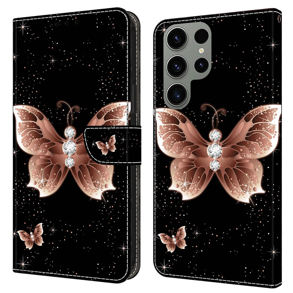 Galaxy S24 Ultra Wallet-Hülle – Mit 3D-Muster, Kartenfächer & Ständer