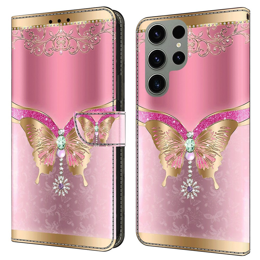 Galaxy S24 Ultra Wallet-Hülle – Mit 3D-Muster, Kartenfächer & Ständer