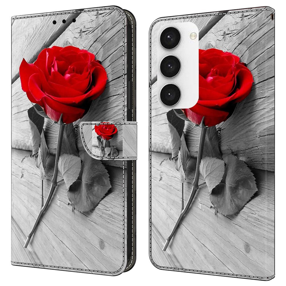 Galaxy S24 Wallet-Hülle mit 3D-Muster & Magnetverschluss