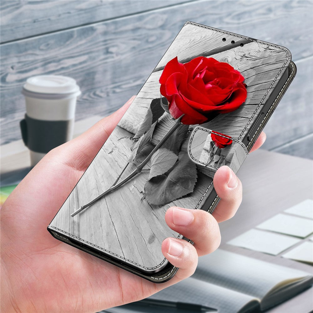 Galaxy S24 Wallet-Hülle mit 3D-Muster & Magnetverschluss