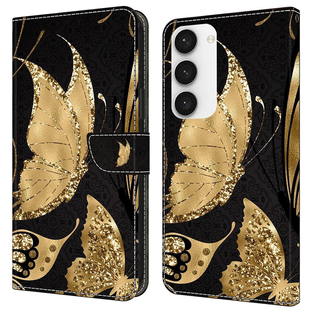 Galaxy S24 Wallet-Hülle mit 3D-Muster & Magnetverschluss