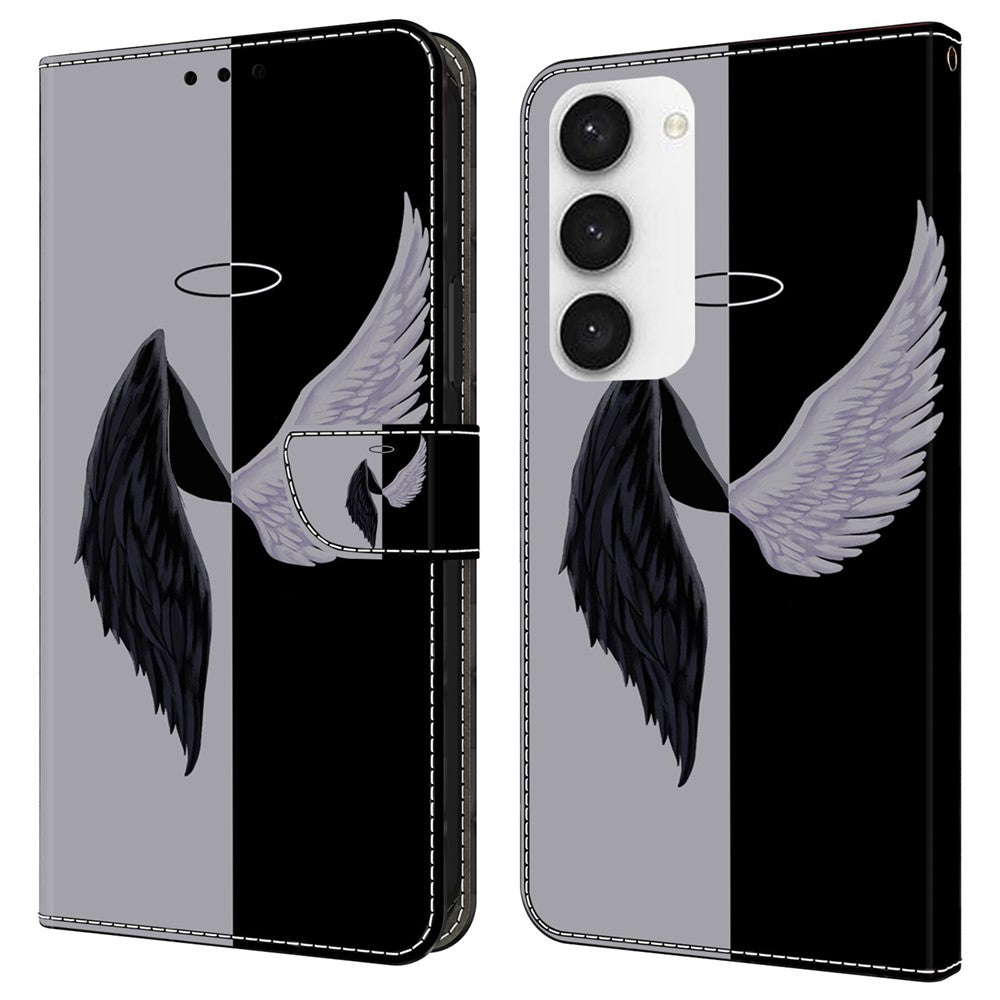 Galaxy S24 Wallet-Hülle mit 3D-Muster & Magnetverschluss